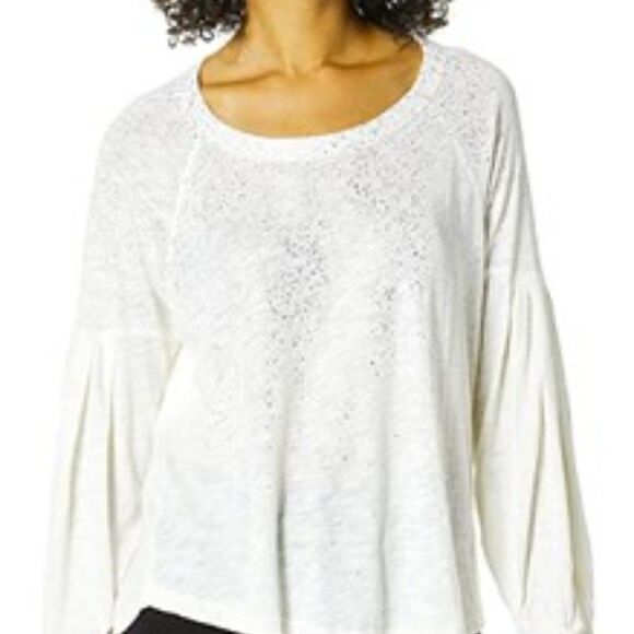 Splendid Balloon Sleeve Metallic Top - S - Picture 1 of 11